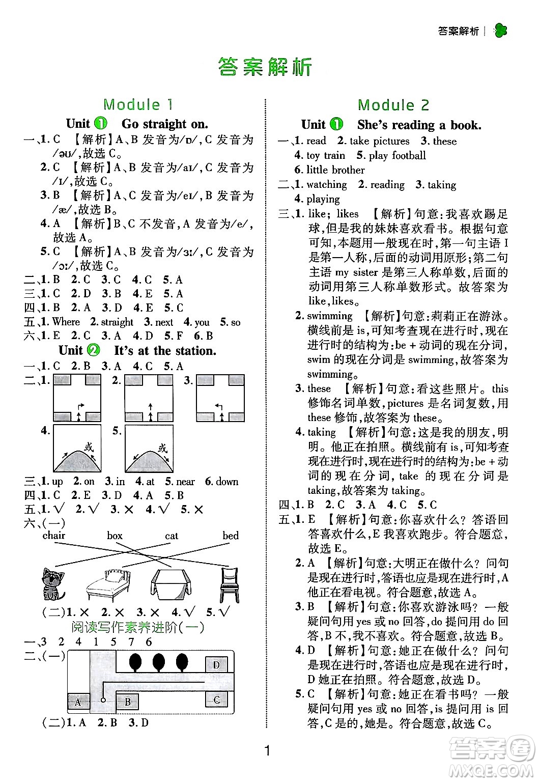 延邊大學(xué)出版社2024年秋細(xì)解巧練四年級(jí)英語(yǔ)上冊(cè)外研版答案