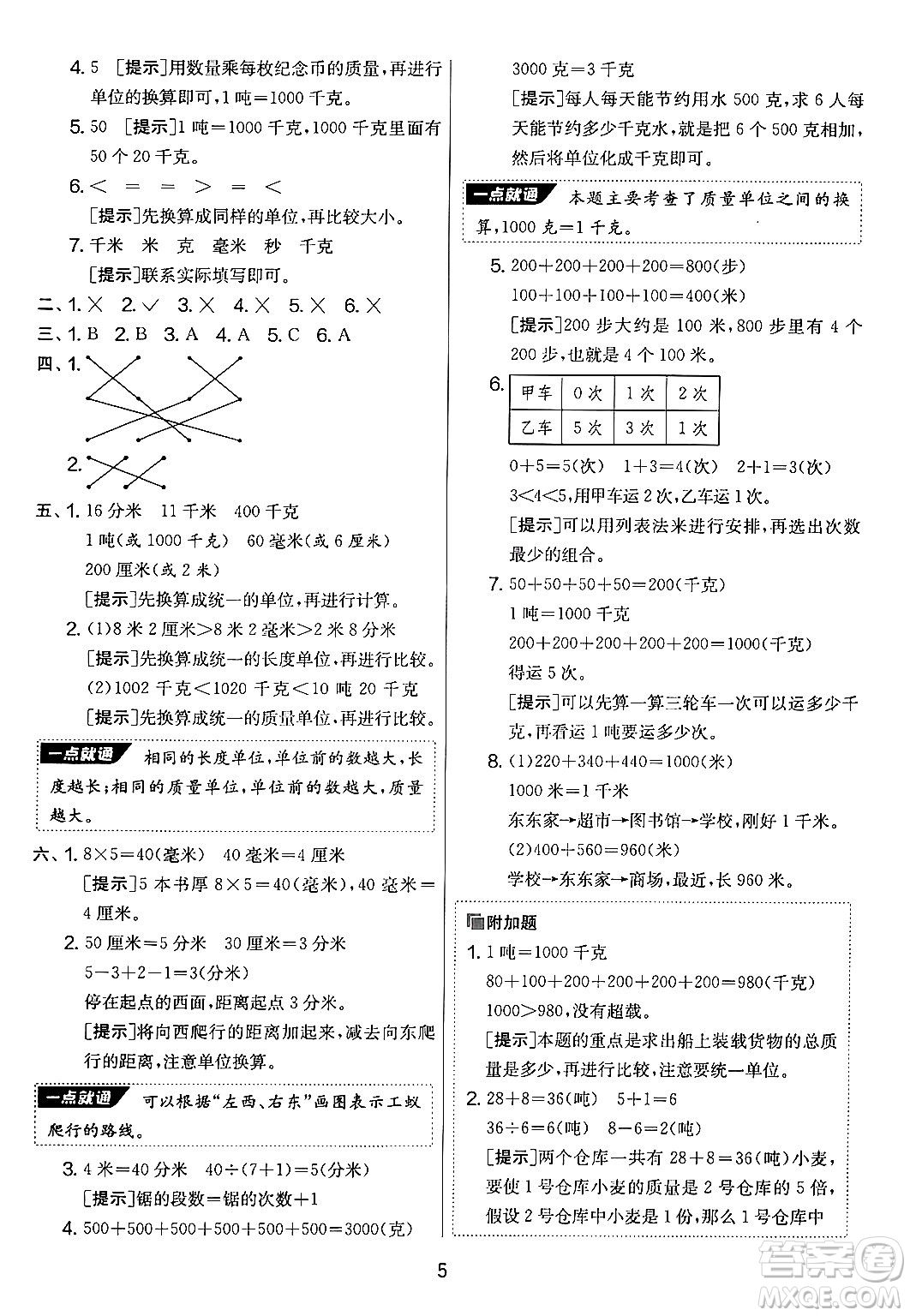 江蘇人民出版社2024年秋實驗班提優(yōu)大考卷三年級數(shù)學(xué)上冊人教版答案