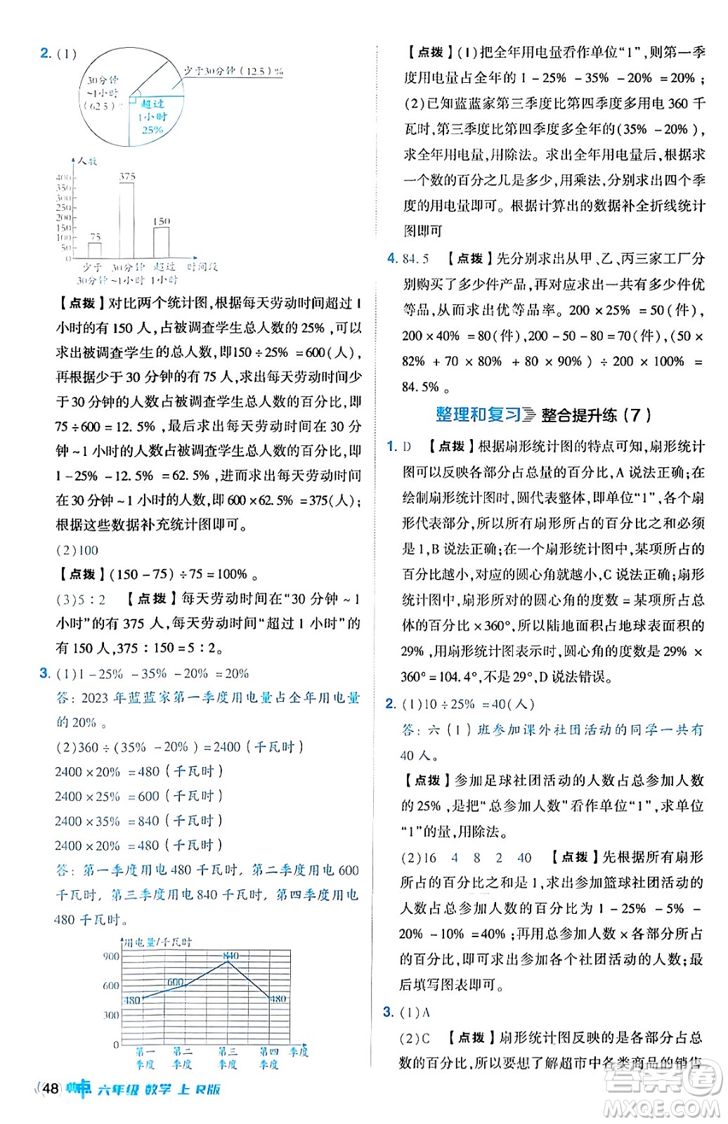 吉林教育出版社2024年秋綜合應(yīng)用創(chuàng)新題典中點(diǎn)六年級(jí)數(shù)學(xué)上冊(cè)人教版答案