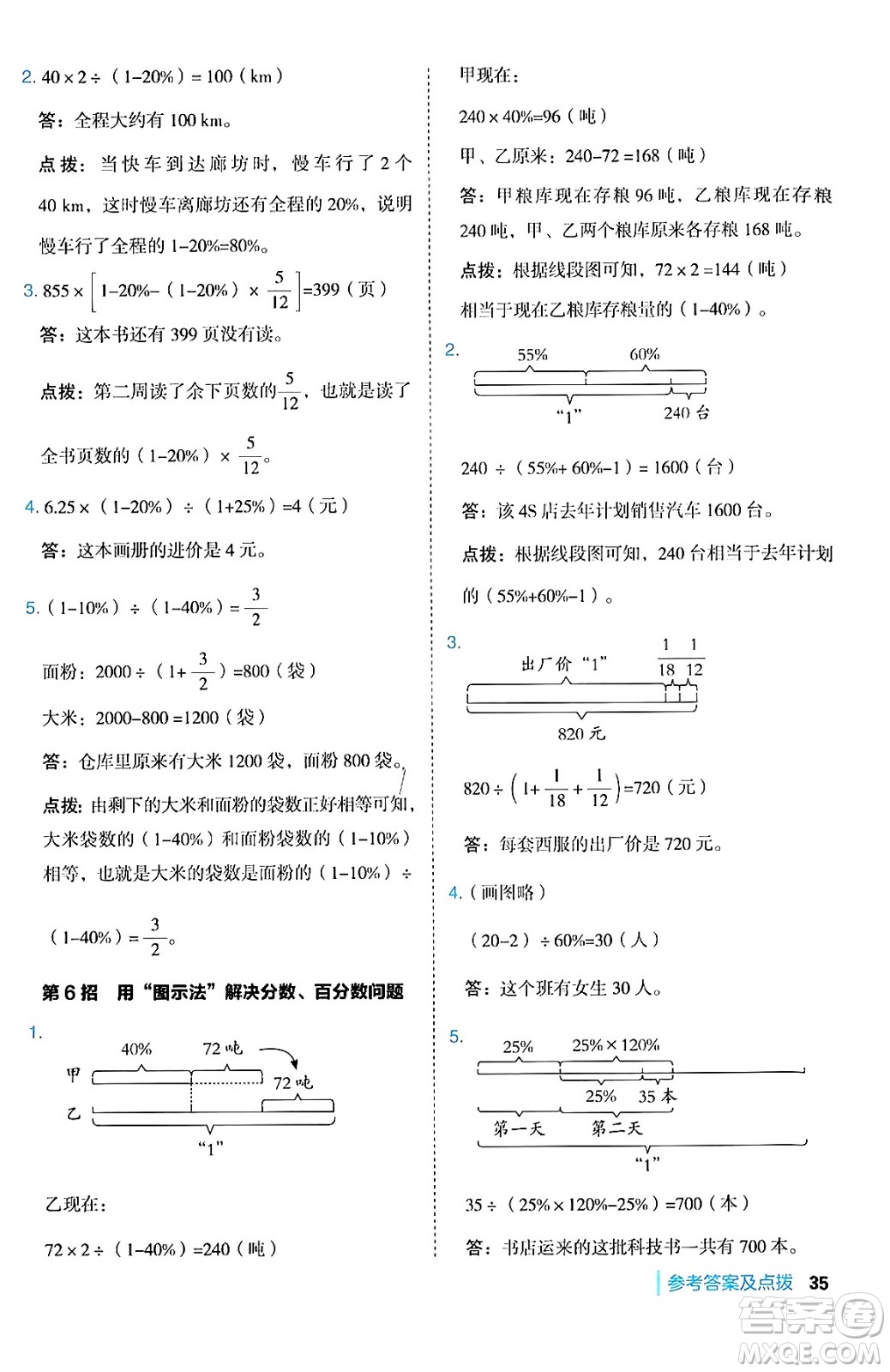 吉林教育出版社2024年秋綜合應(yīng)用創(chuàng)新題典中點六年級數(shù)學(xué)上冊冀教版答案