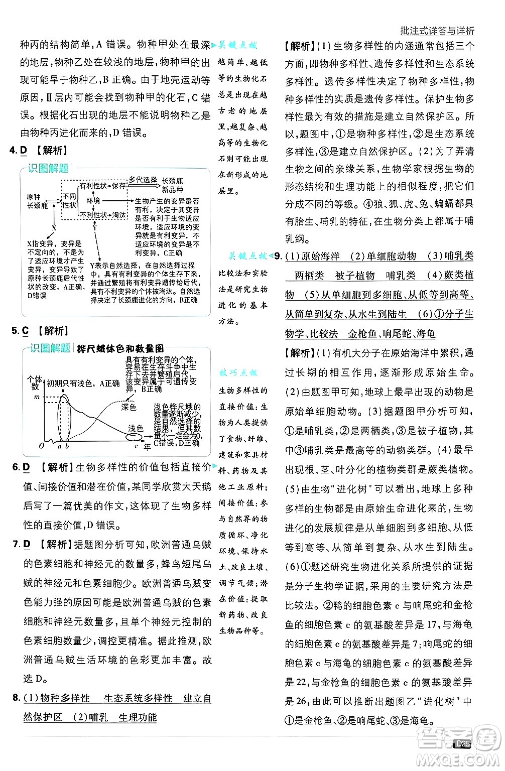 開明出版社2025屆初中必刷題拔尖提優(yōu)訓(xùn)練八年級(jí)生物上冊蘇教版答案