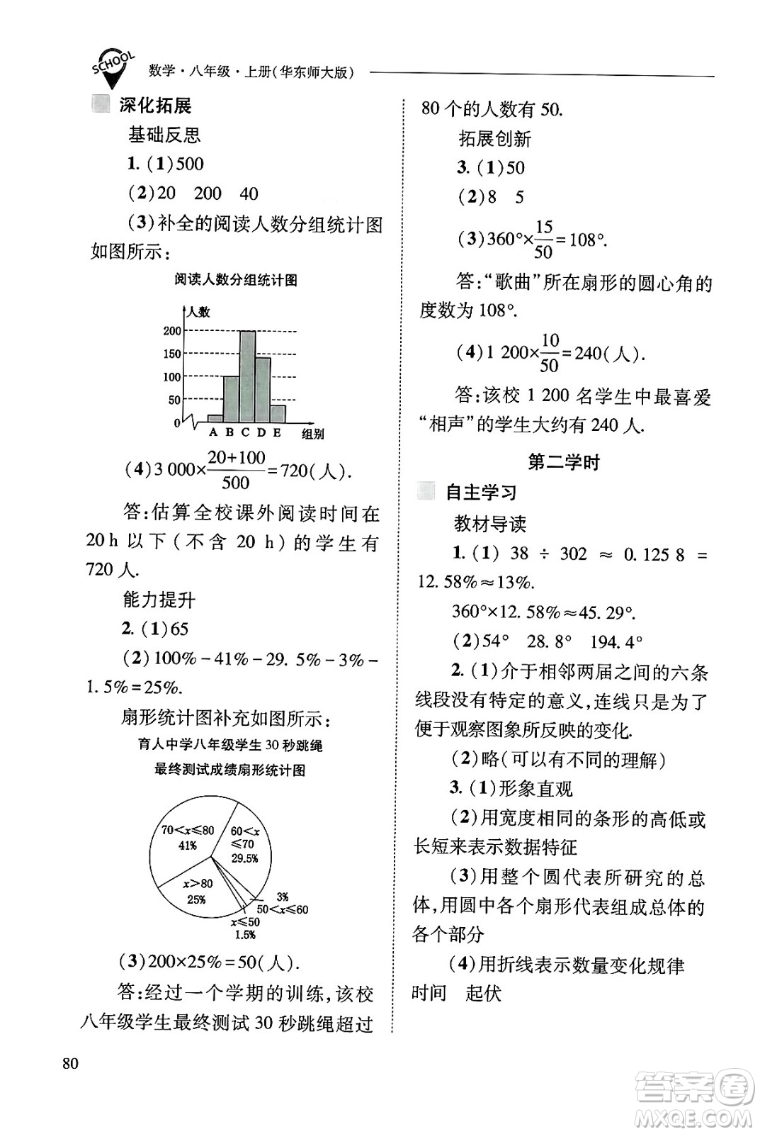 山西教育出版社2024年秋新課程問題解決導(dǎo)學(xué)方案八年級數(shù)學(xué)上冊華師版答案