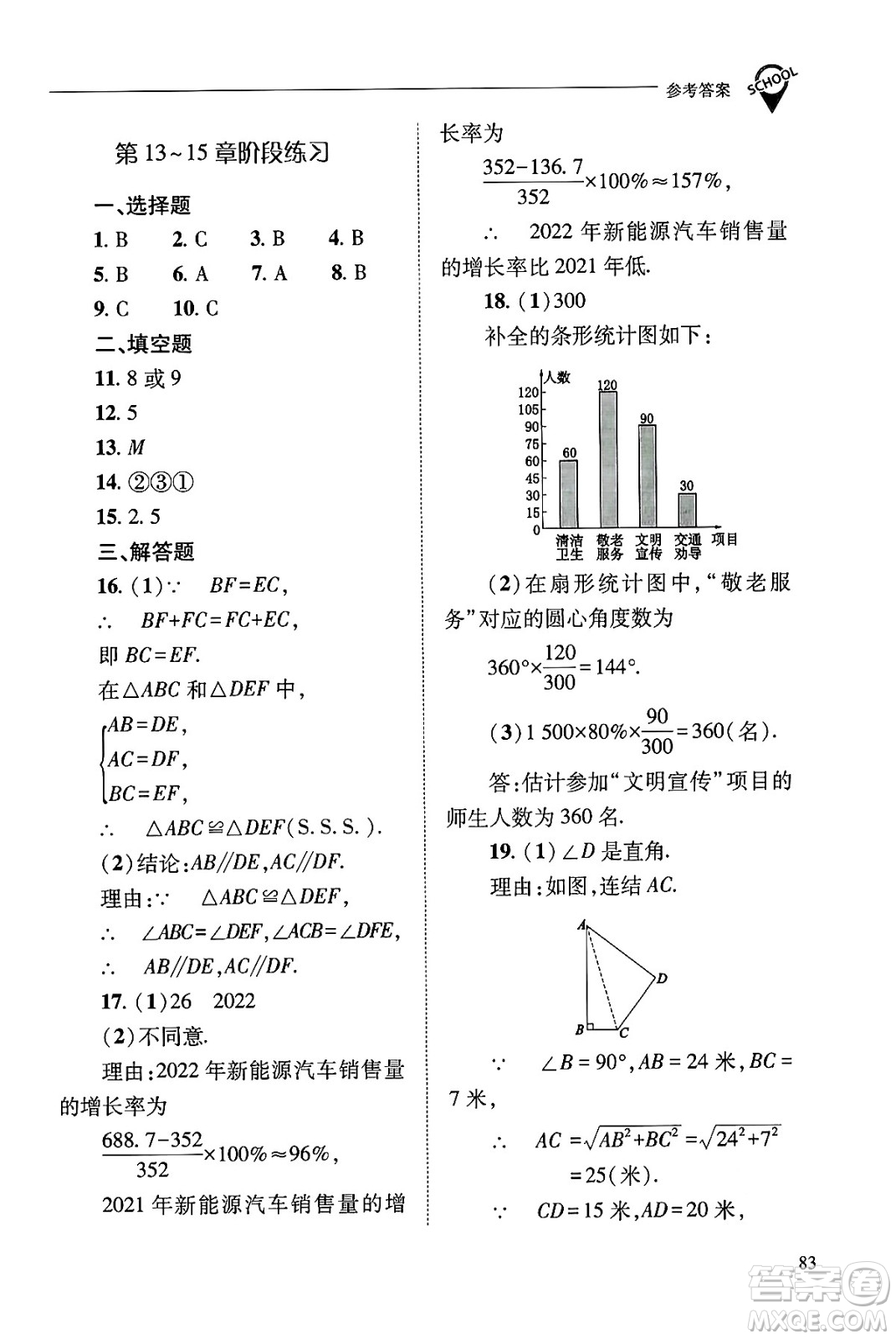 山西教育出版社2024年秋新課程問題解決導(dǎo)學(xué)方案八年級數(shù)學(xué)上冊華師版答案