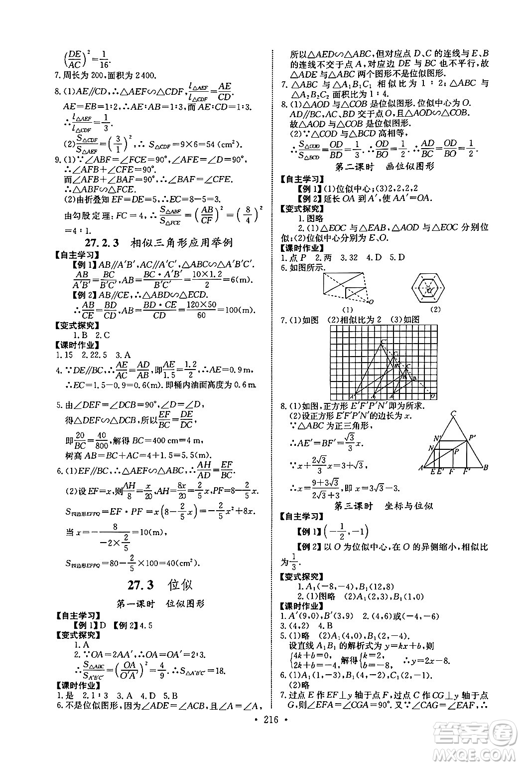 長江少年兒童出版社2025年秋長江全能學(xué)案同步練習(xí)冊九年級數(shù)學(xué)全一冊人教版答案