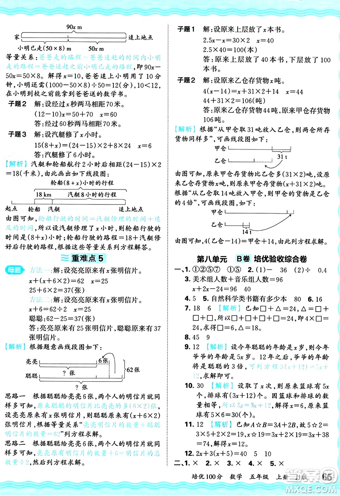 江西人民出版社2024年秋王朝霞培優(yōu)100分五年級(jí)數(shù)學(xué)上冊(cè)冀教版答案