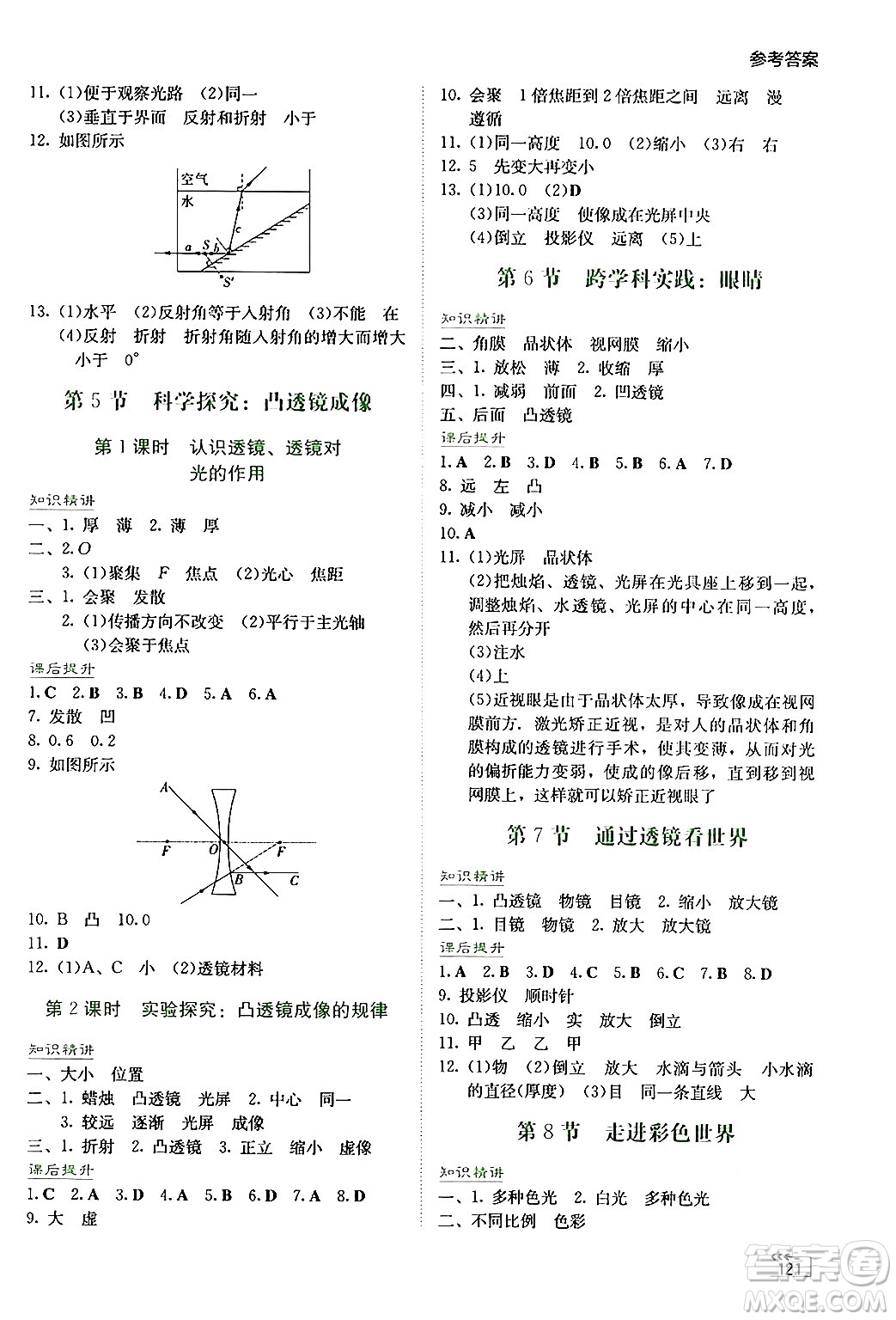 湖南教育出版社2024年秋學(xué)法大視野八年級(jí)物理上冊(cè)教科版答案