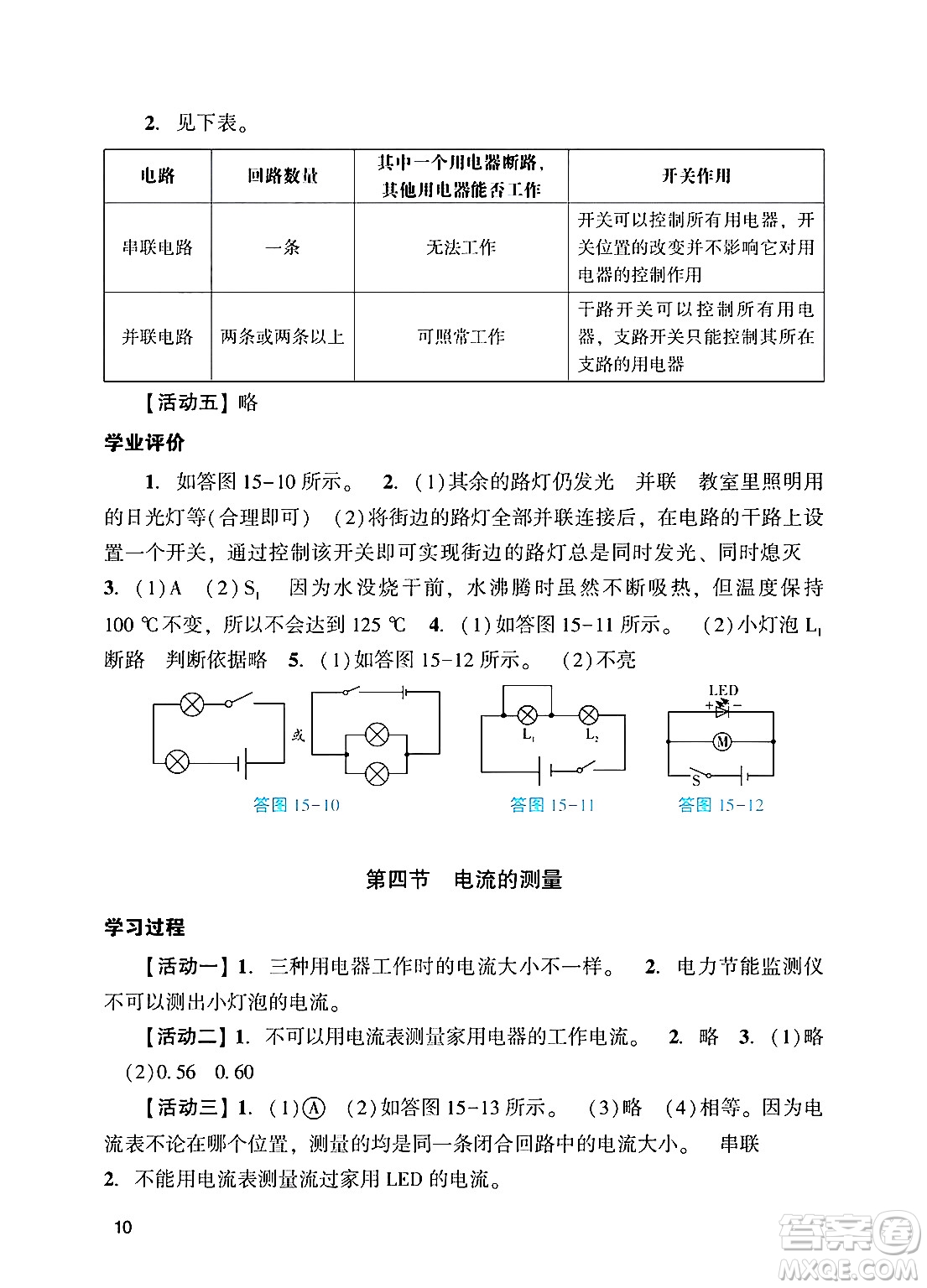 廣州出版社2024年秋陽光學(xué)業(yè)評(píng)價(jià)九年級(jí)物理上冊(cè)人教版答案