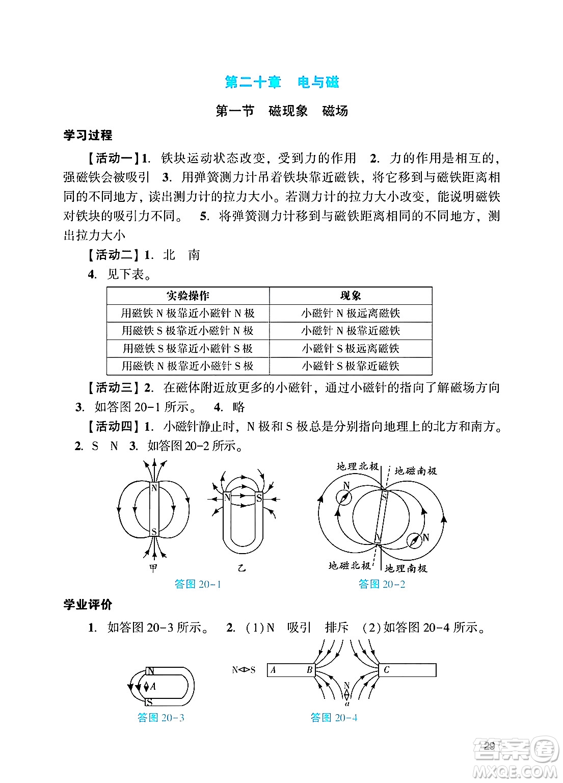 廣州出版社2024年秋陽光學(xué)業(yè)評(píng)價(jià)九年級(jí)物理上冊(cè)人教版答案