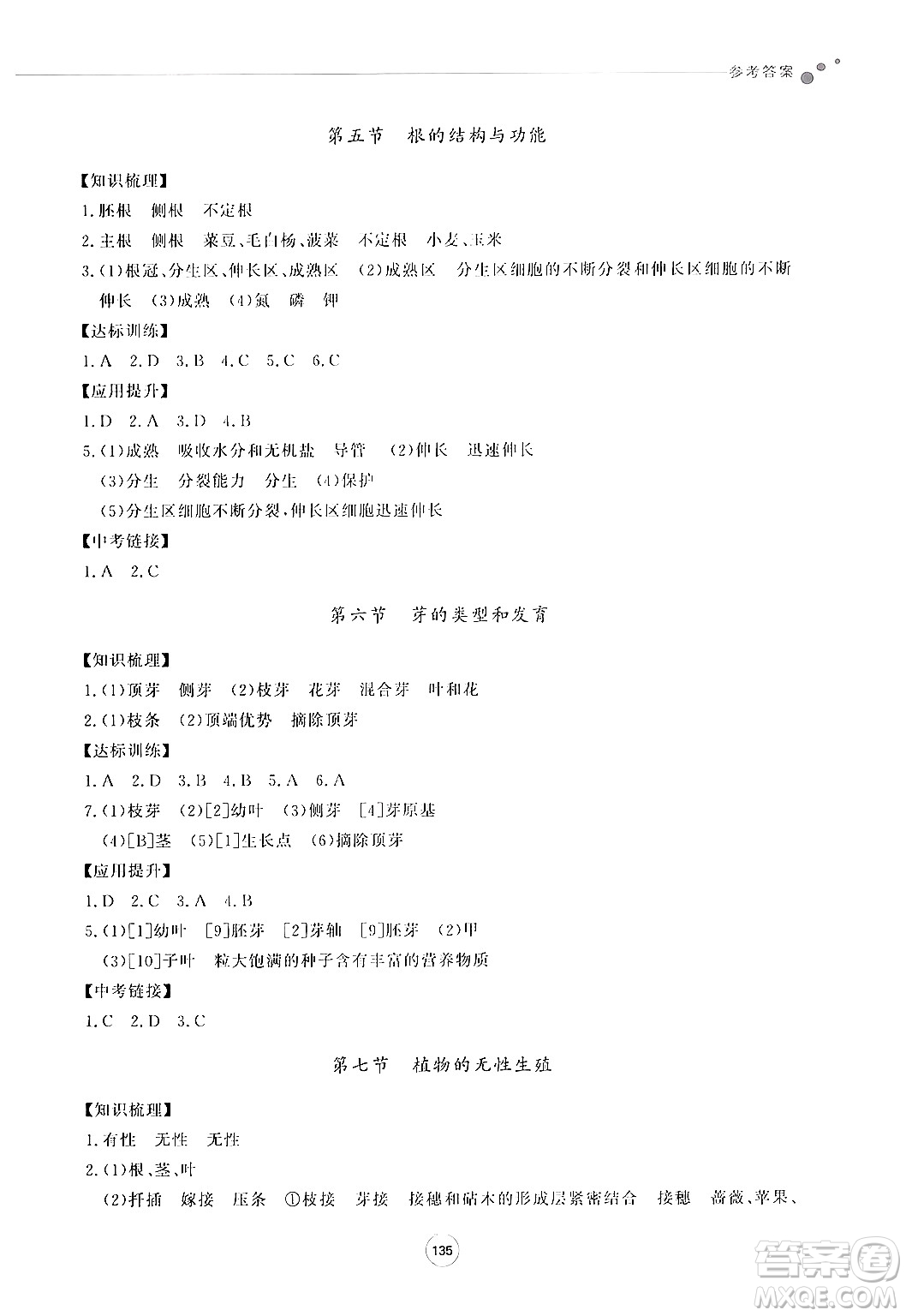 鷺江出版社2024秋初中同步練習(xí)冊(cè)八年級(jí)生物上冊(cè)濟(jì)南版答案