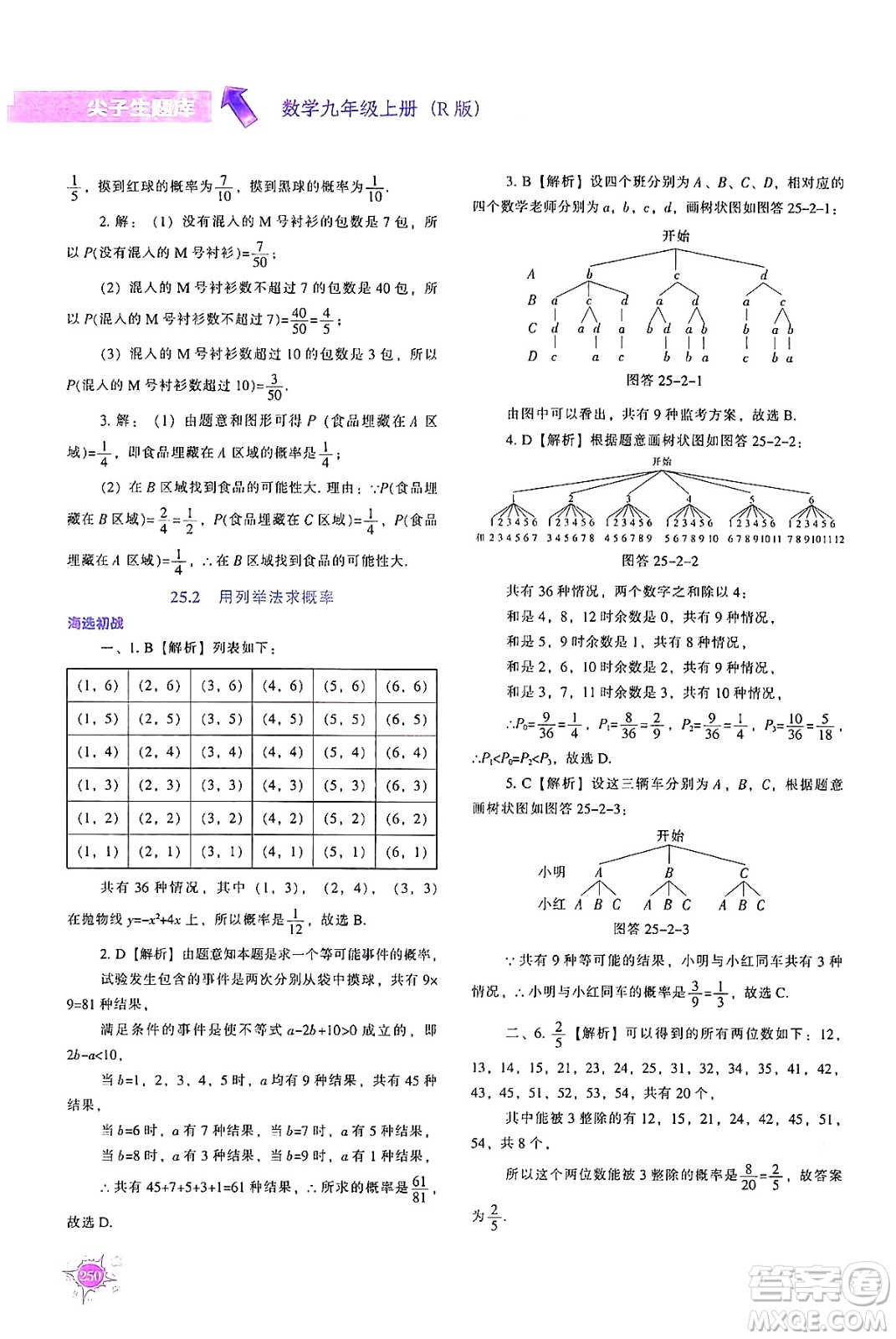 遼寧教育出版社2024年秋尖子生題庫九年級數(shù)學(xué)上冊人教版答案