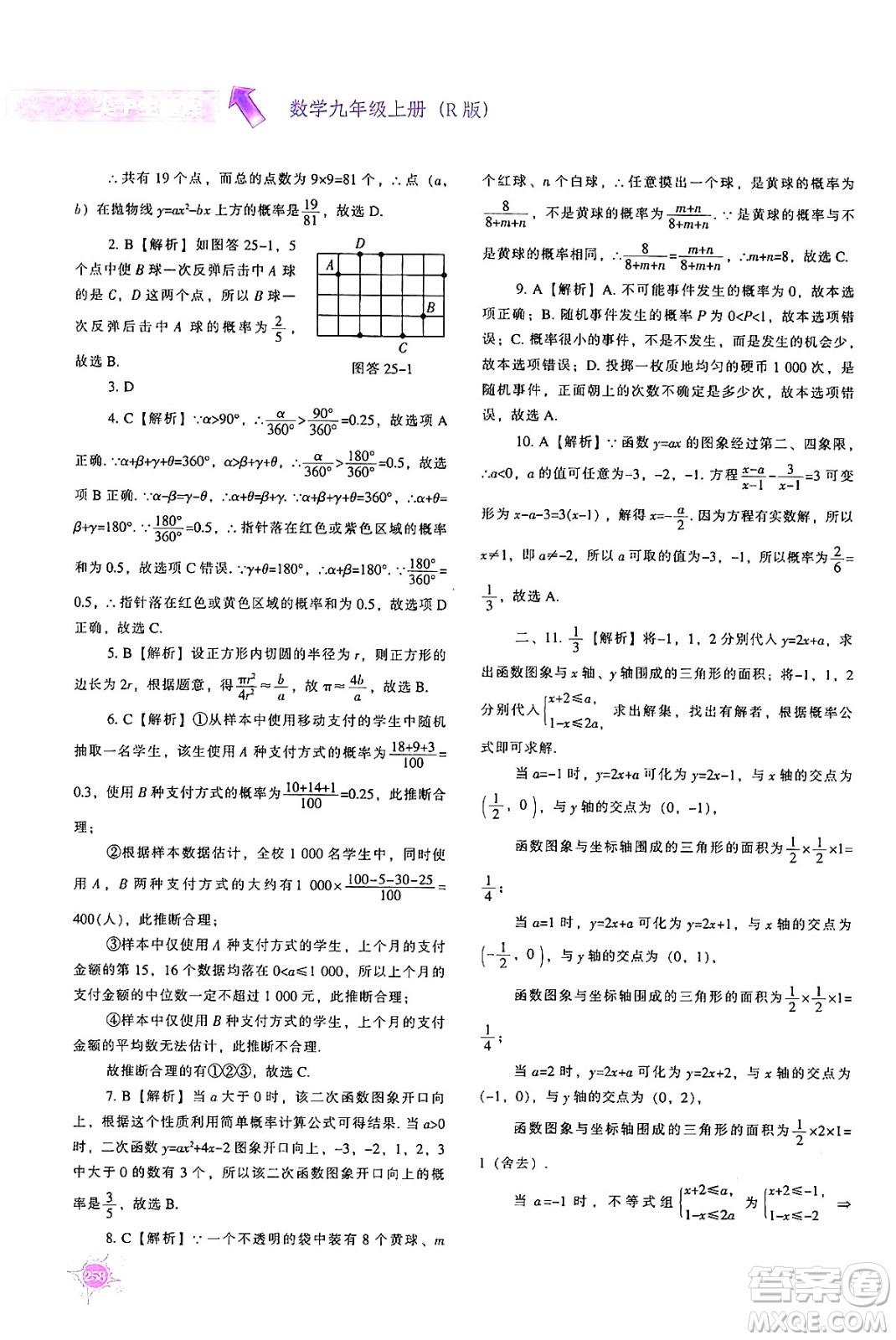 遼寧教育出版社2024年秋尖子生題庫九年級數(shù)學(xué)上冊人教版答案