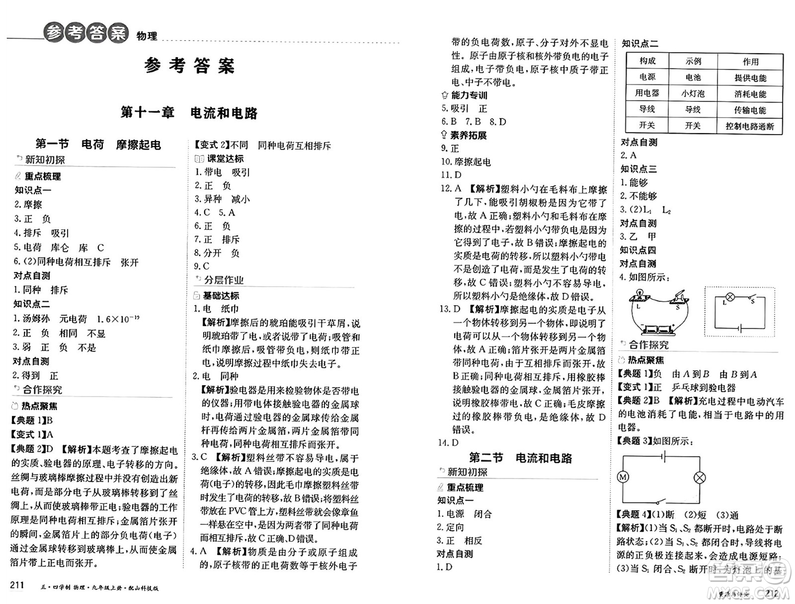 黑龍江教育出版社2024年秋資源與評價九年級物理上冊山科技版黑龍江專版五四制答案