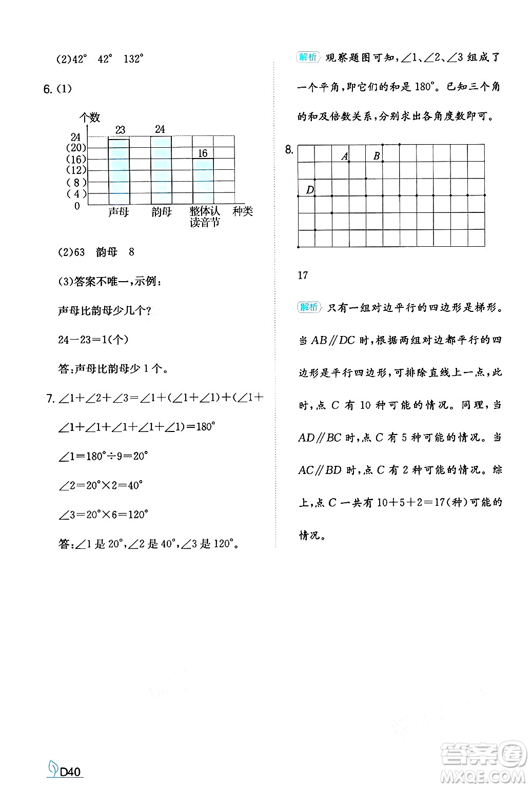 湖南教育出版社2024年秋一本同步訓(xùn)練四年級(jí)數(shù)學(xué)上冊(cè)人教版答案