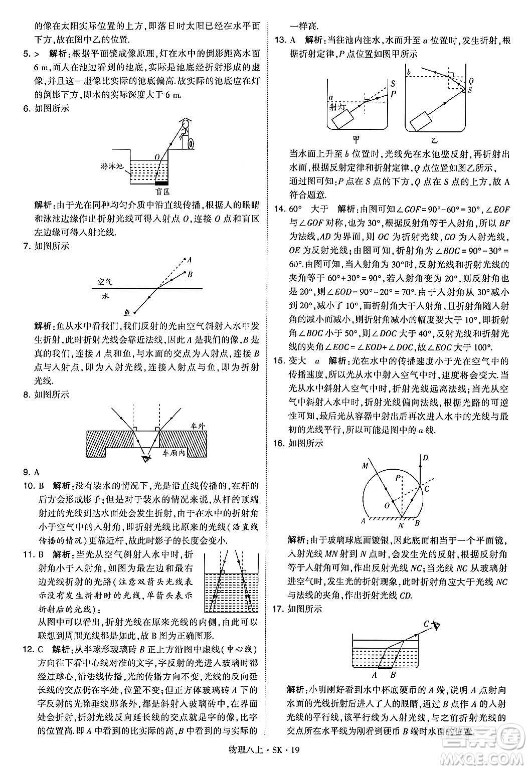 河海大學(xué)出版社2024年秋學(xué)霸題中題八年級(jí)物理上冊蘇科版答案