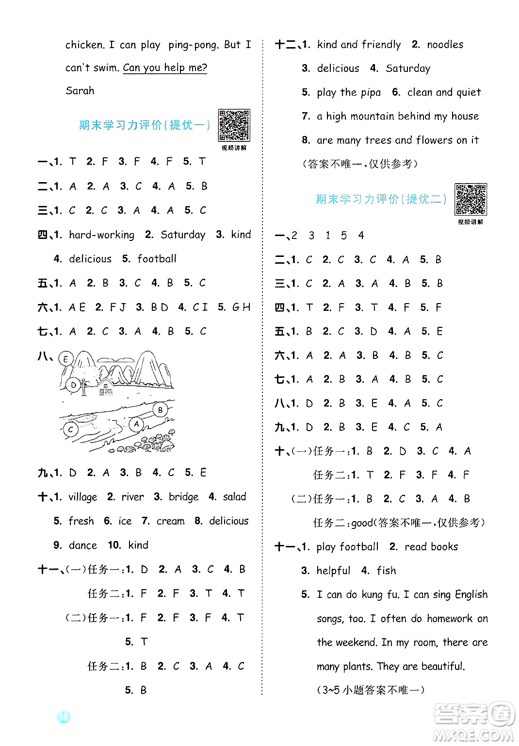 江西教育出版社2024年秋陽(yáng)光同學(xué)課時(shí)優(yōu)化作業(yè)五年級(jí)英語(yǔ)上冊(cè)人教PEP版答案