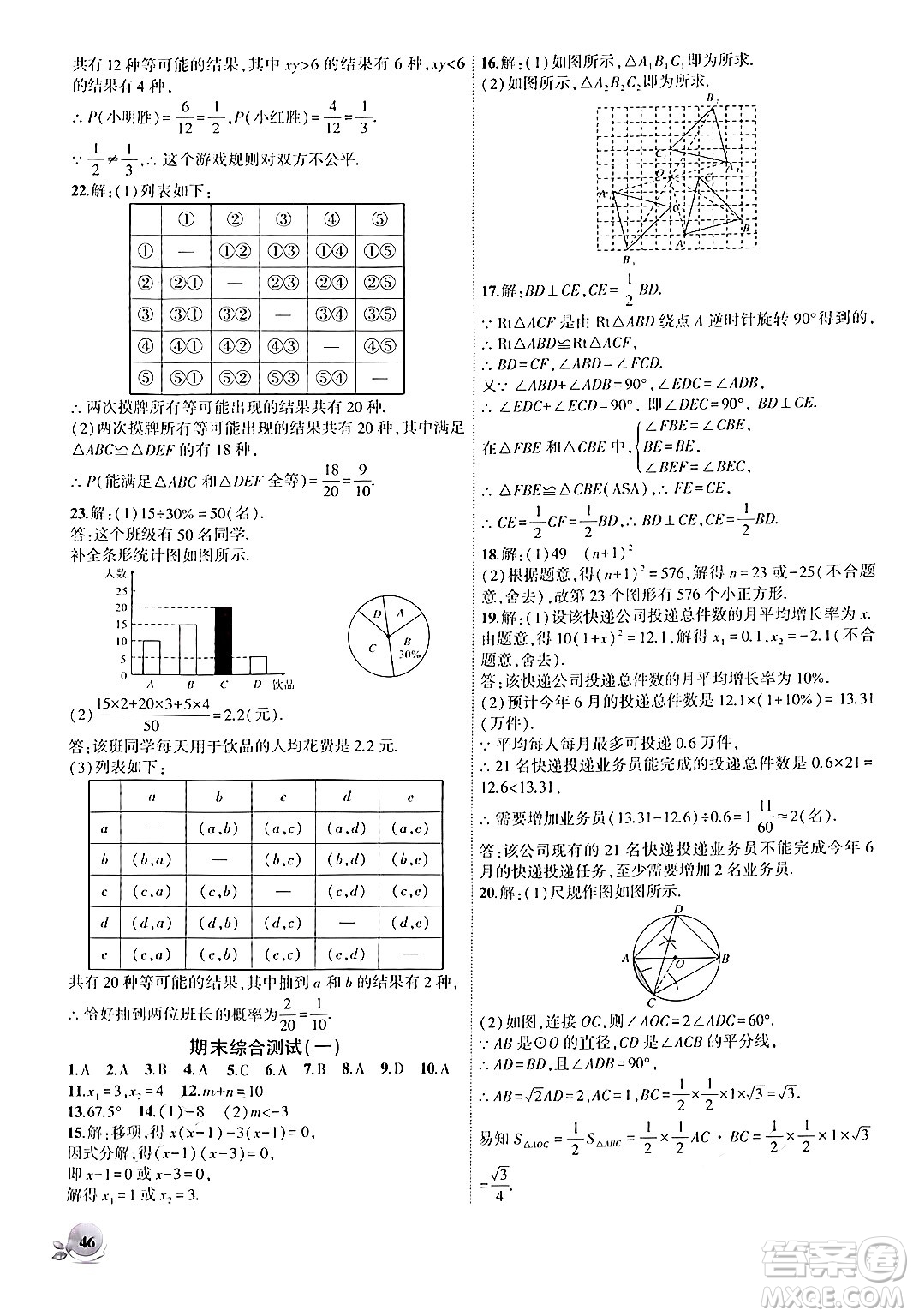 安徽大學(xué)出版社2024年秋創(chuàng)新課堂創(chuàng)新作業(yè)本九年級數(shù)學(xué)上冊人教版答案