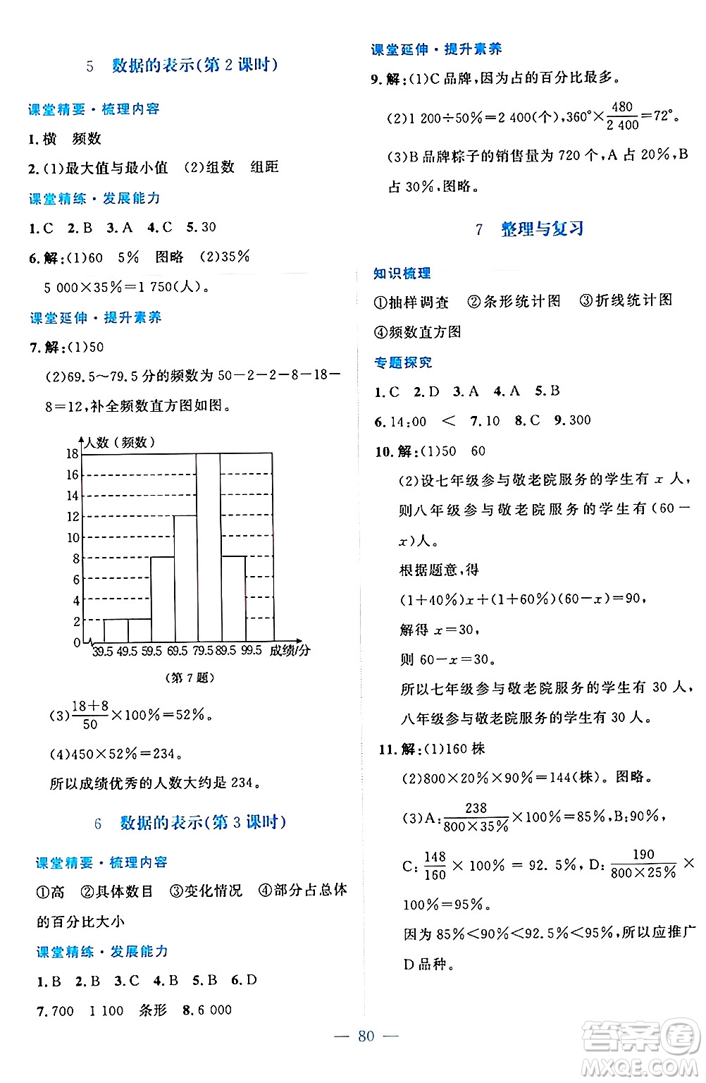 北京師范大學(xué)出版社2024年秋課堂精練七年級(jí)數(shù)學(xué)上冊(cè)北師大版山西專版答案