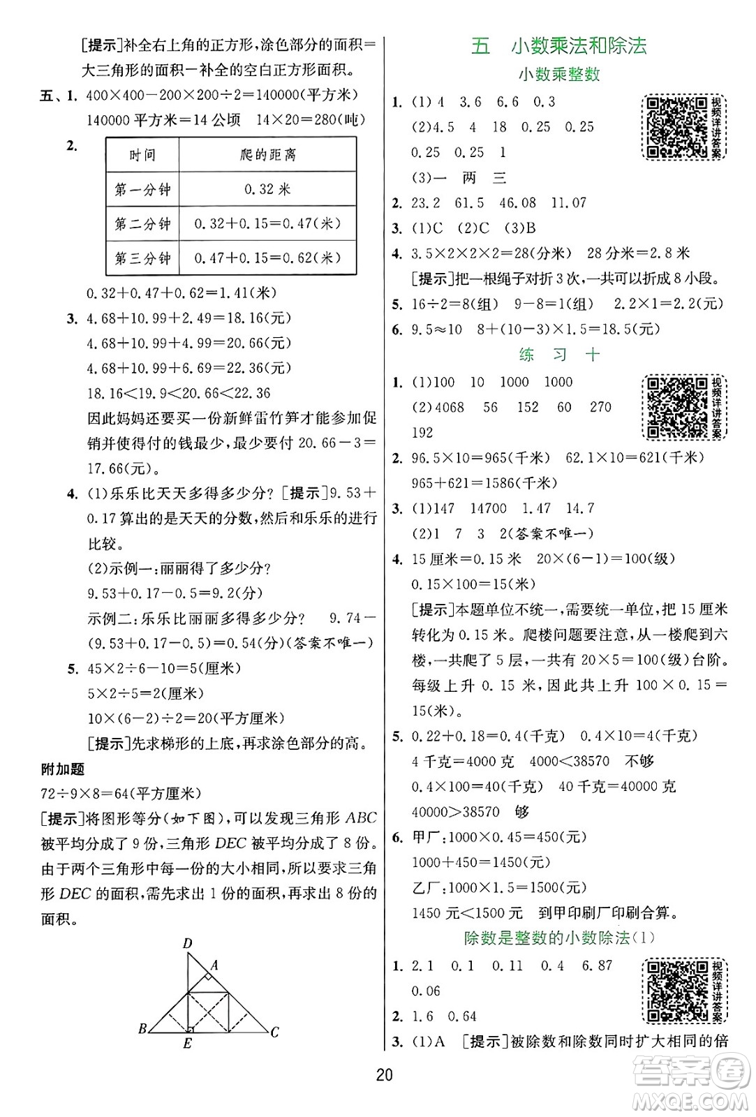 江蘇人民出版社2024年秋春雨教育實(shí)驗(yàn)班提優(yōu)訓(xùn)練五年級(jí)數(shù)學(xué)上冊(cè)蘇教版江蘇專版答案