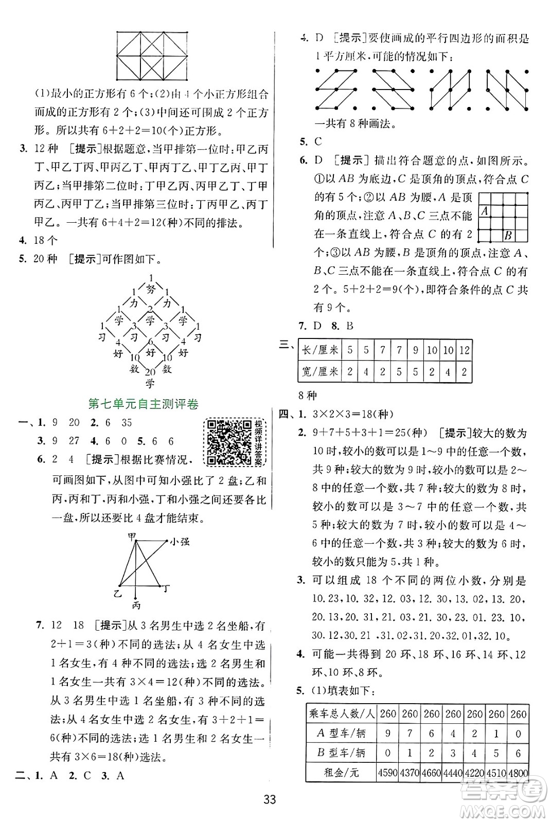 江蘇人民出版社2024年秋春雨教育實(shí)驗(yàn)班提優(yōu)訓(xùn)練五年級(jí)數(shù)學(xué)上冊(cè)蘇教版江蘇專版答案