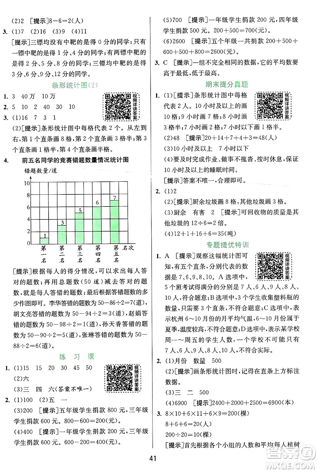 江蘇人民出版社2024年秋春雨教育實(shí)驗(yàn)班提優(yōu)訓(xùn)練四年級數(shù)學(xué)上冊人教版答案