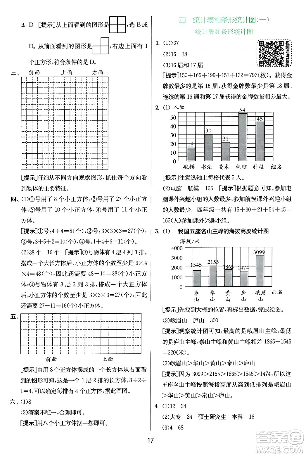 江蘇人民出版社2024年秋春雨教育實(shí)驗(yàn)班提優(yōu)訓(xùn)練四年級(jí)數(shù)學(xué)上冊(cè)蘇教版江蘇專(zhuān)版答案