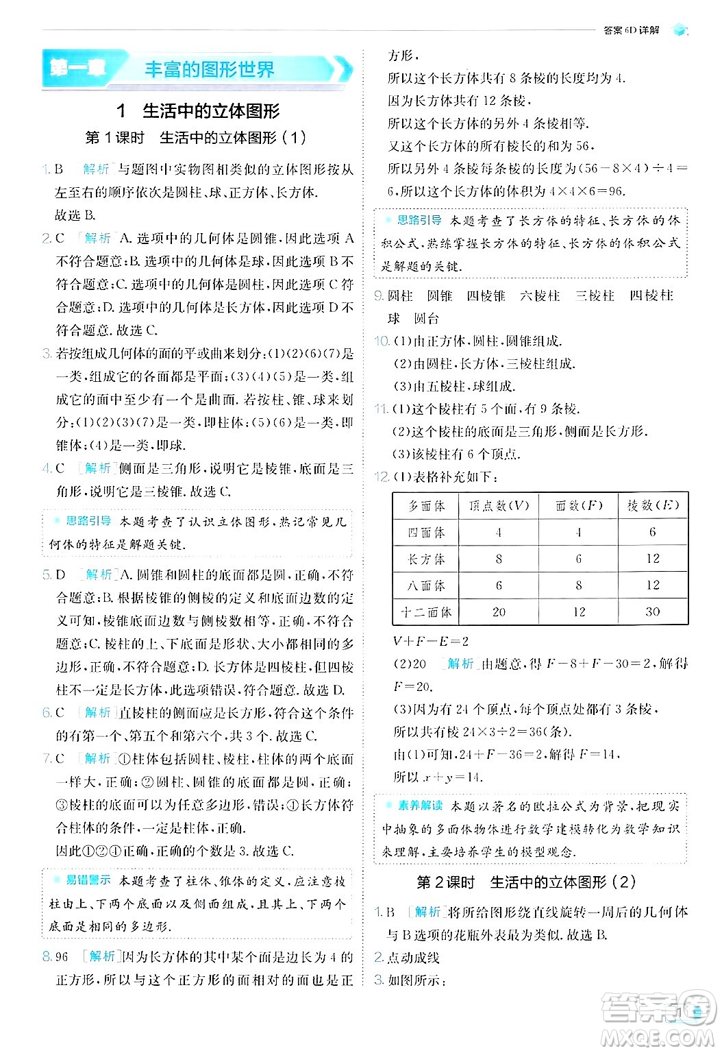 江蘇人民出版社2024年秋春雨教育實驗班提優(yōu)訓(xùn)練七年級數(shù)學(xué)上冊北師大版答案