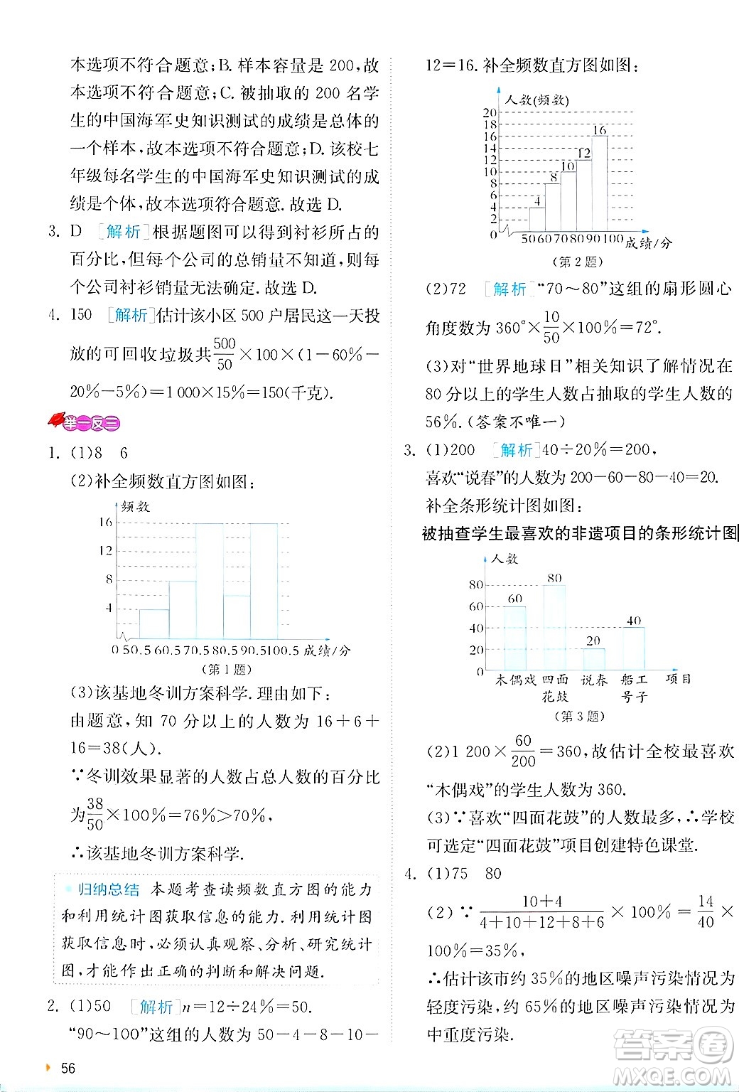 江蘇人民出版社2024年秋春雨教育實驗班提優(yōu)訓(xùn)練七年級數(shù)學(xué)上冊北師大版答案