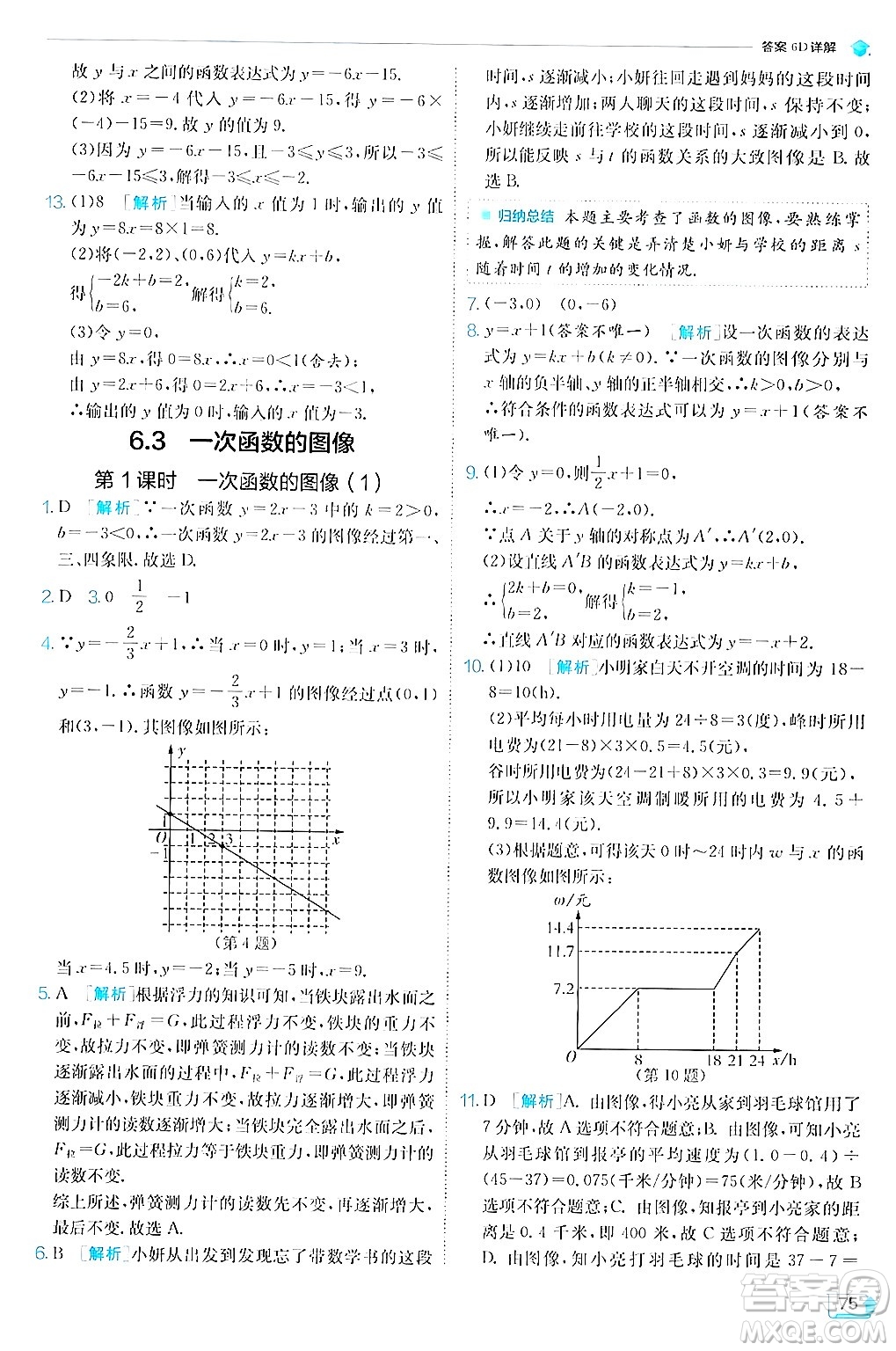 江蘇人民出版社2024年秋春雨教育實驗班提優(yōu)訓練八年級數(shù)學上冊蘇科版答案