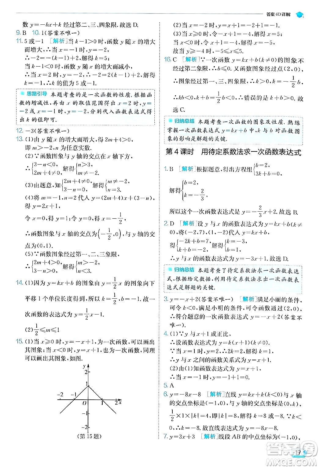 江蘇人民出版社2024年秋春雨教育實(shí)驗(yàn)班提優(yōu)訓(xùn)練八年級(jí)數(shù)學(xué)上冊滬科版答案