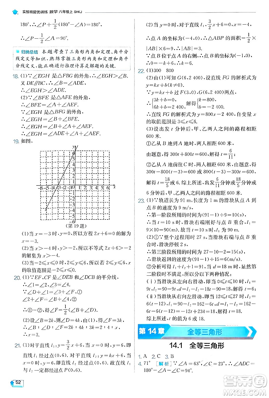 江蘇人民出版社2024年秋春雨教育實(shí)驗(yàn)班提優(yōu)訓(xùn)練八年級(jí)數(shù)學(xué)上冊滬科版答案