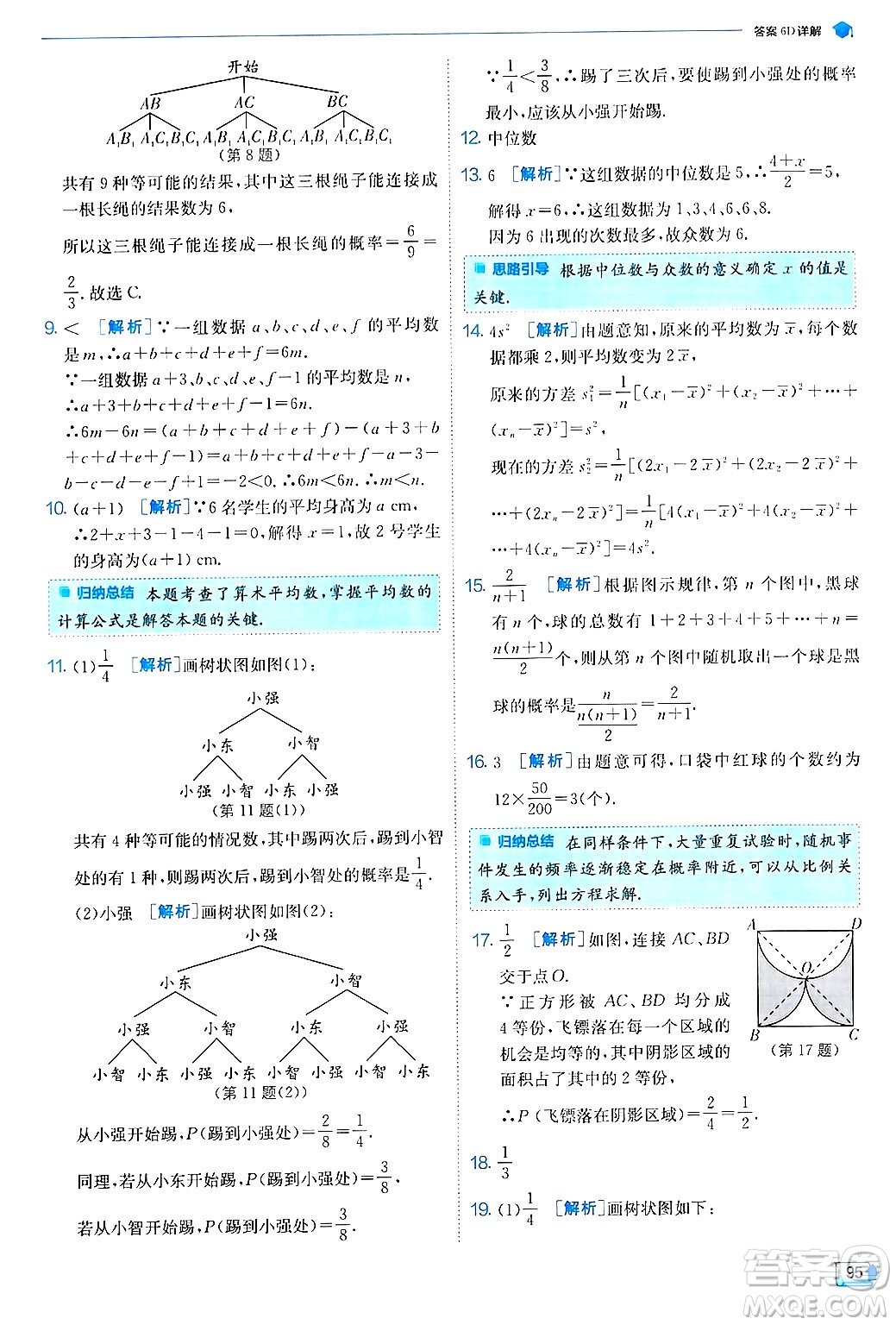 江蘇人民出版社2024年秋春雨教育實(shí)驗(yàn)班提優(yōu)訓(xùn)練九年級(jí)數(shù)學(xué)上冊(cè)蘇科版答案