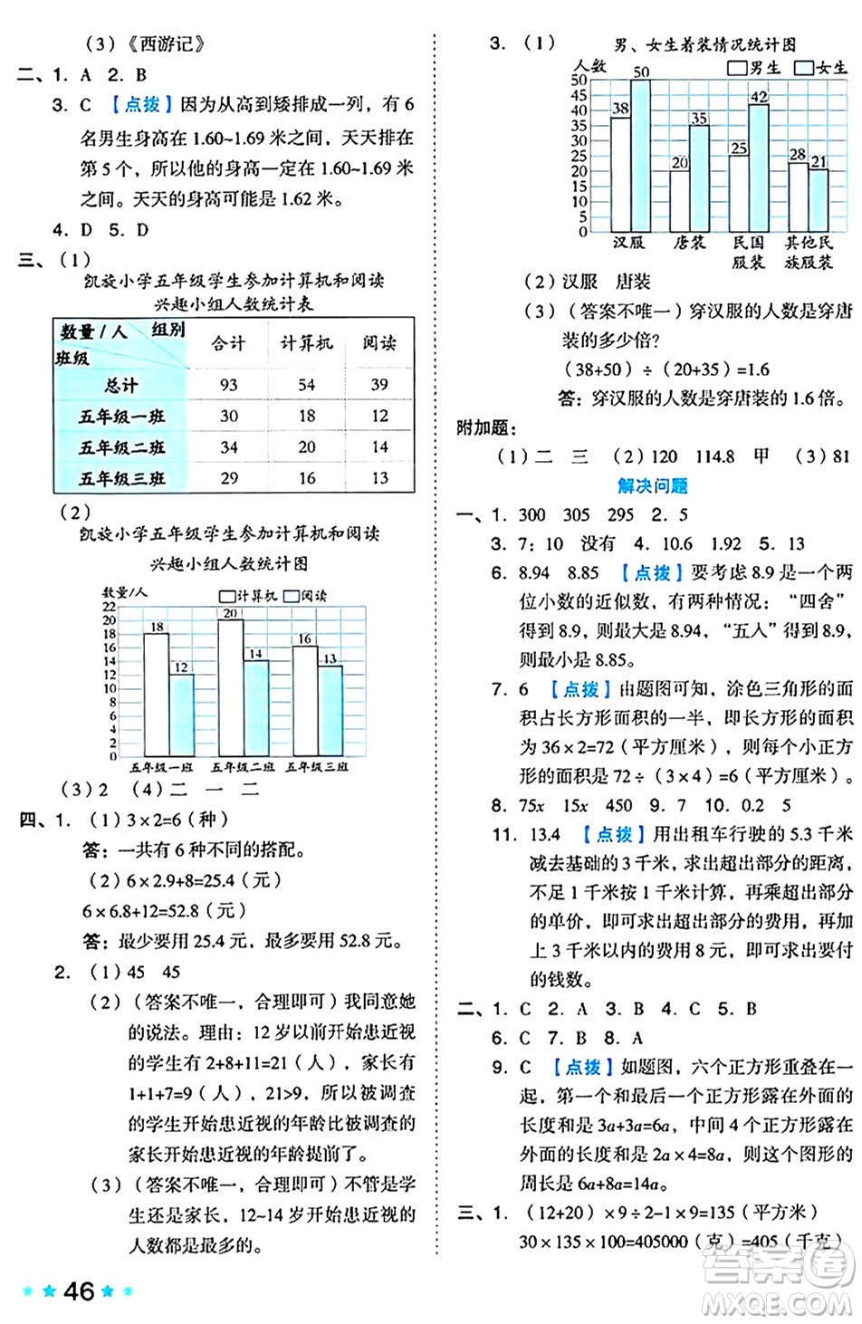 吉林教育出版社2024年秋榮德基好卷五年級數(shù)學(xué)上冊蘇教版答案