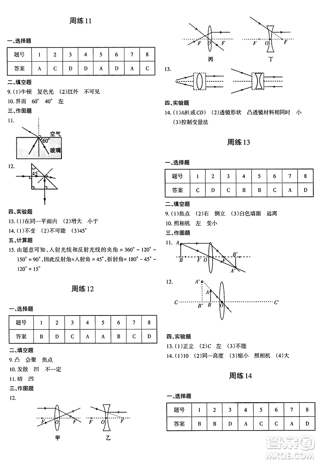 新疆青少年出版社2024年秋優(yōu)學(xué)1+1評(píng)價(jià)與測(cè)試八年級(jí)物理上冊(cè)通用版答案