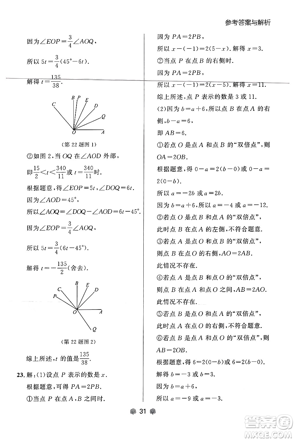 大連出版社2024年秋點石成金金牌每課通七年級數(shù)學上冊人教版遼寧專版答案