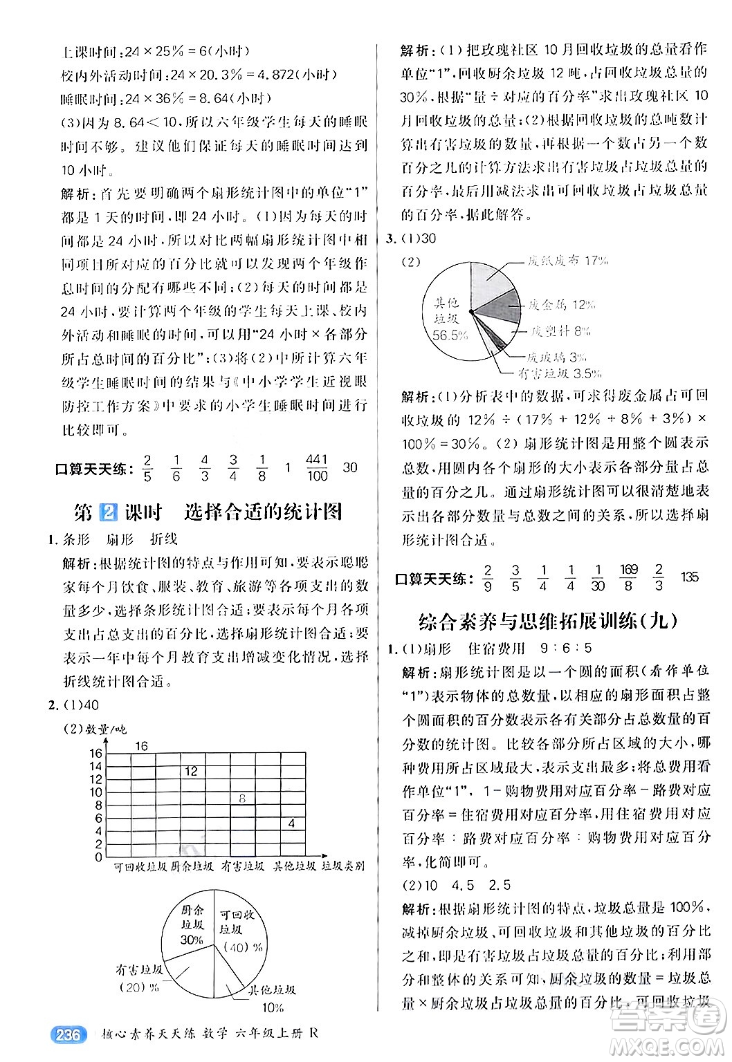 南方出版社2024秋學(xué)緣教育核心素養(yǎng)天天練六年級數(shù)學(xué)上冊人教版答案