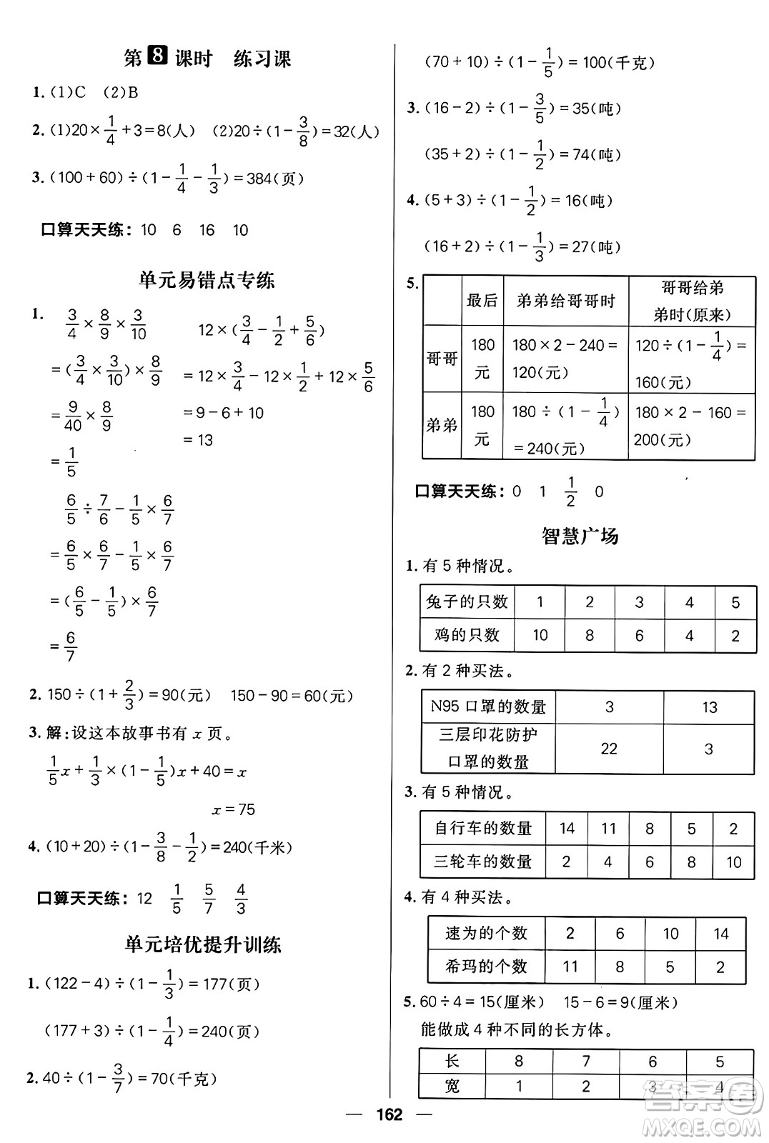 南方出版社2024秋學(xué)緣教育核心素養(yǎng)天天練六年級(jí)數(shù)學(xué)上冊(cè)青島版答案