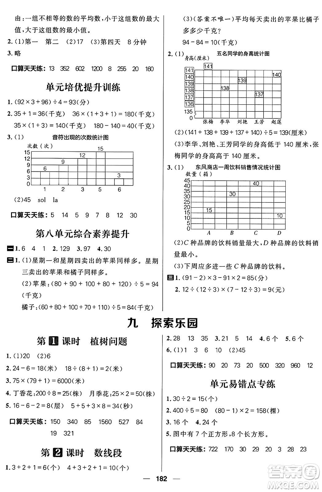 南方出版社2024秋學(xué)緣教育核心素養(yǎng)天天練四年級(jí)數(shù)學(xué)上冊(cè)J版答案