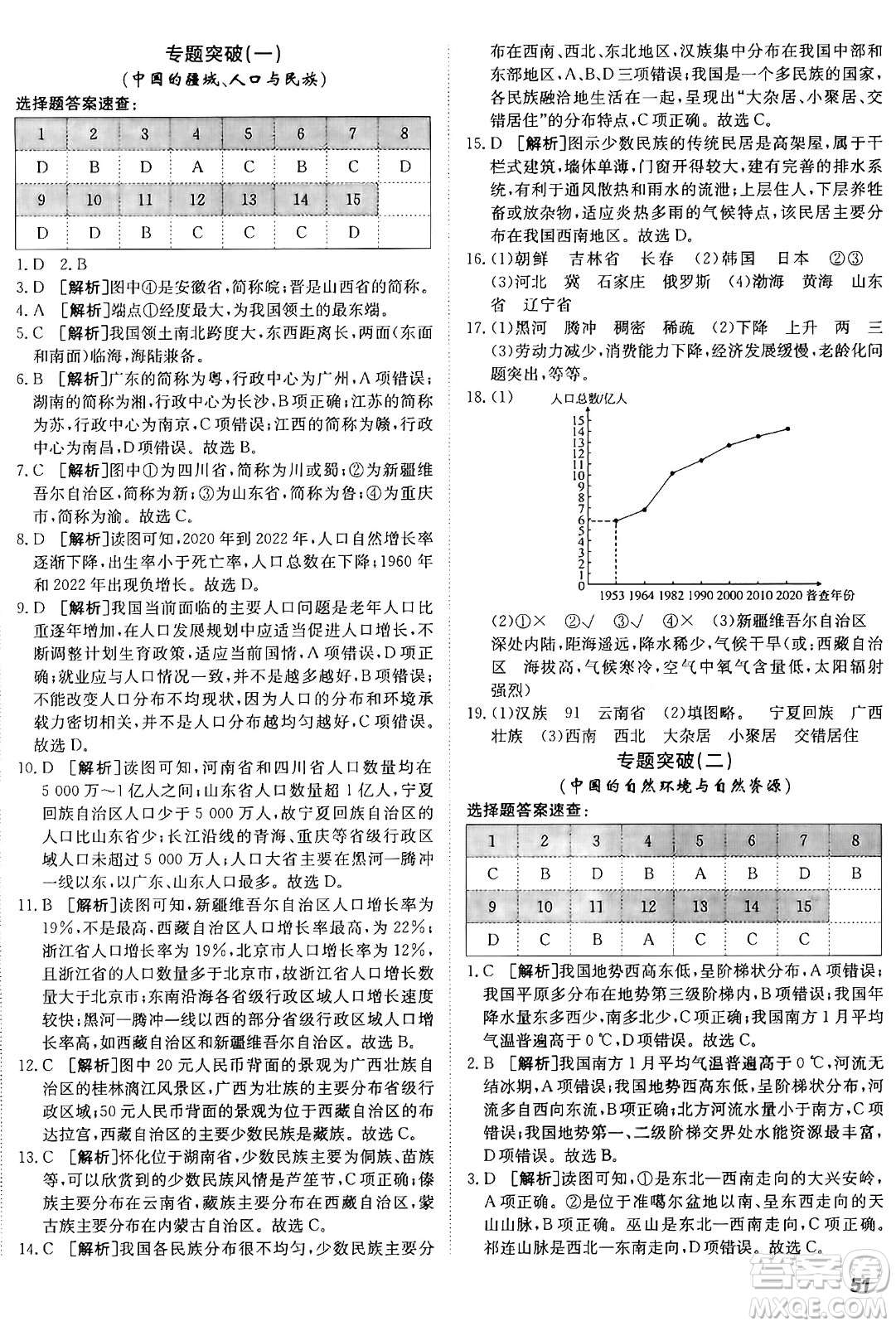 新疆青少年出版社2024年秋神龍教育期末考向標(biāo)全程跟蹤突破測(cè)試卷八年級(jí)地理上冊(cè)人教版答案