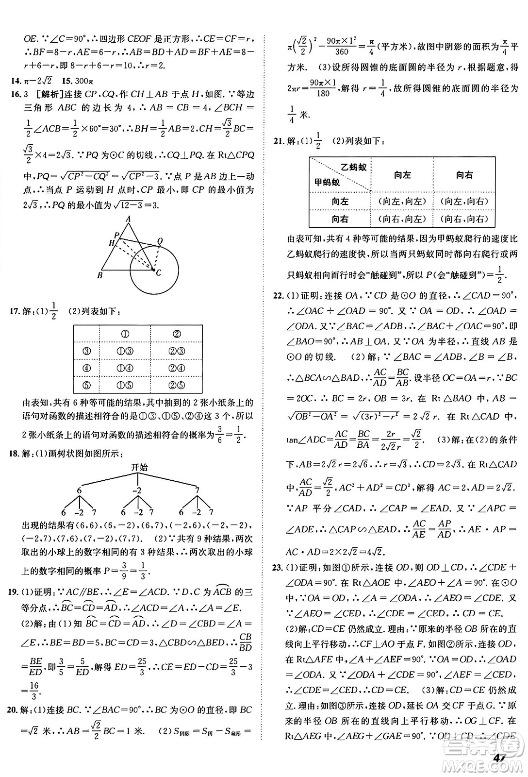 新疆青少年出版社2025年秋神龍教育期末考向標全程跟蹤突破測試卷九年級數(shù)學全一冊魯教版答案