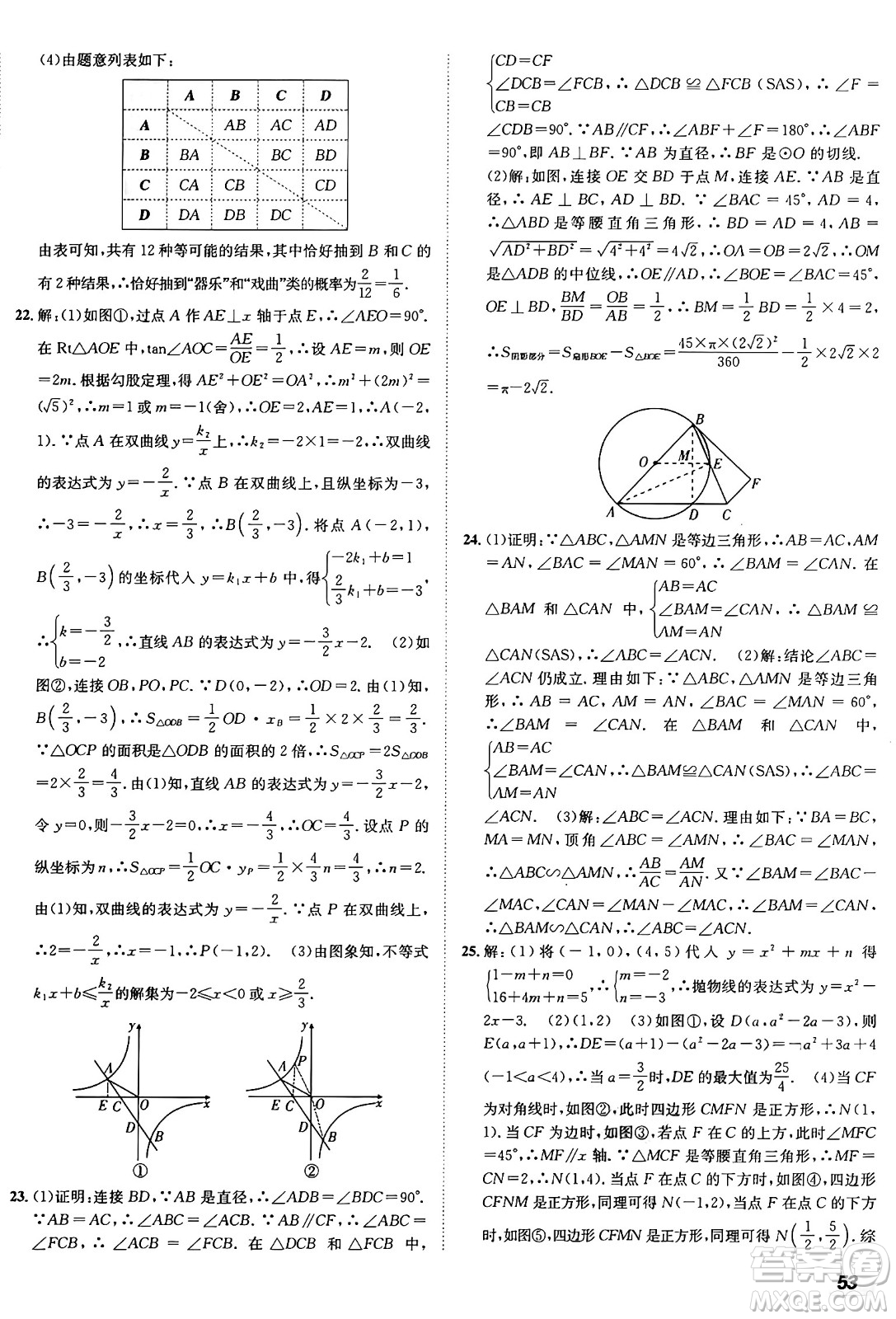 新疆青少年出版社2025年秋神龍教育期末考向標全程跟蹤突破測試卷九年級數(shù)學全一冊魯教版答案