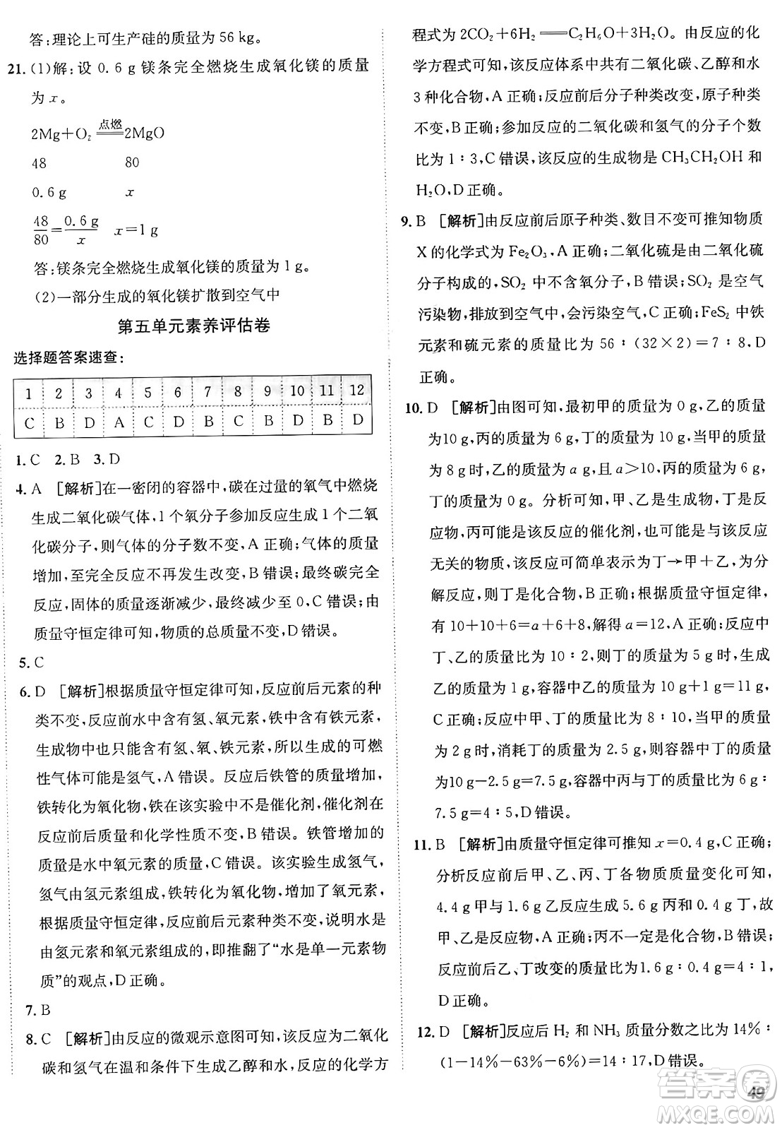 新疆青少年出版社2025年秋神龍教育期末考向標(biāo)全程跟蹤突破測試卷九年級化學(xué)全一冊魯教版答案