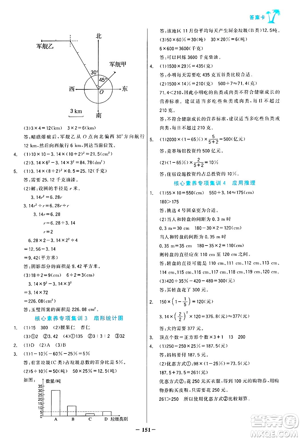 遼寧少年兒童出版社2024年秋世紀金榜金榜小博士課時提優(yōu)作業(yè)六年級數(shù)學上冊人教版答案